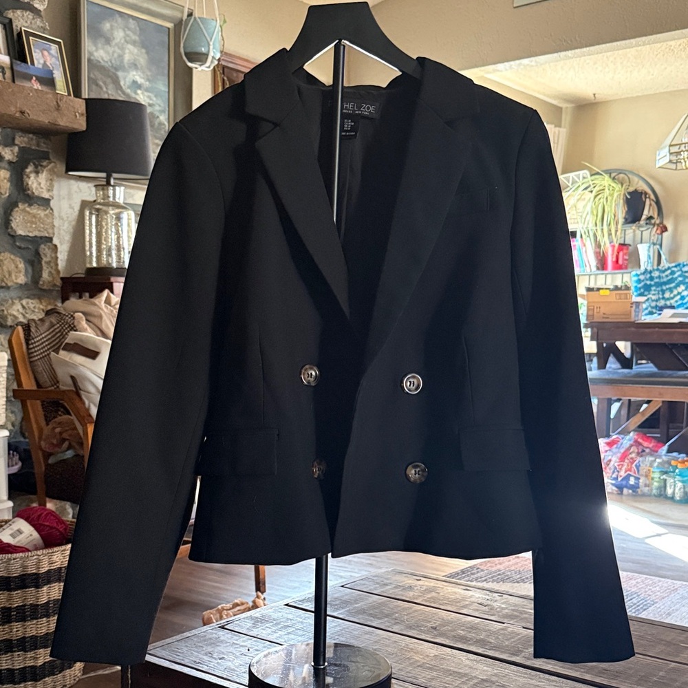 Rachael Zoe Women's Crop Black Blazer